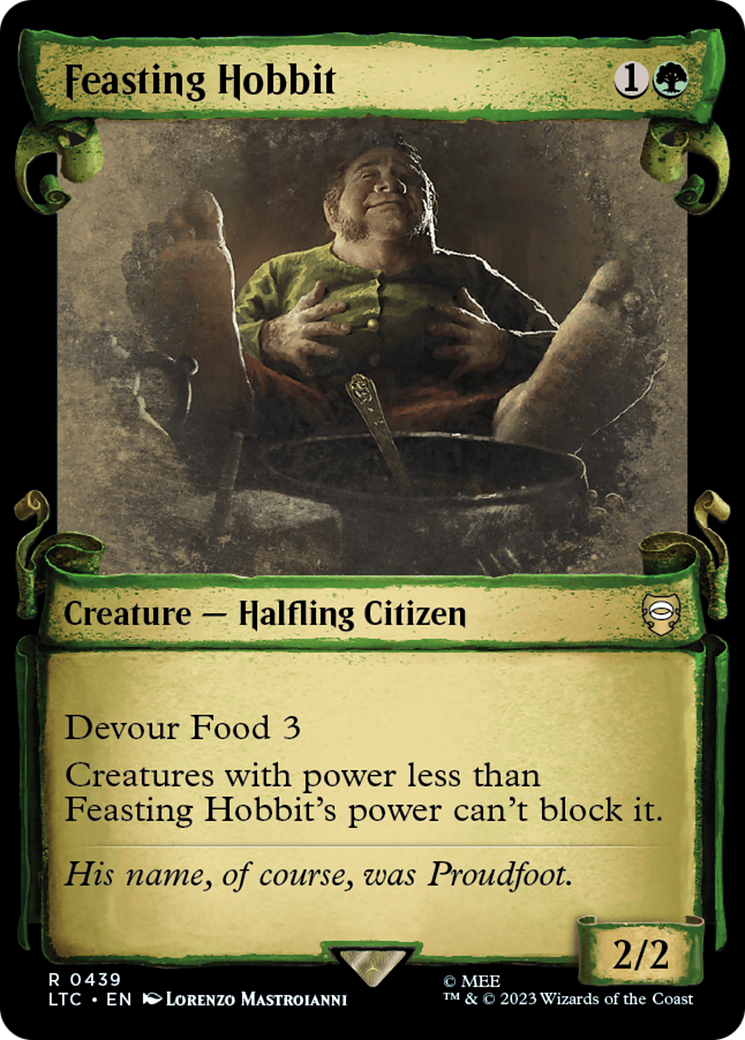 Feasting Hobbit [The Lord of the Rings: Tales of Middle-Earth Commander Showcase Scrolls]
