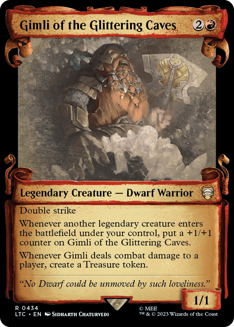 Gimli of the Glittering Caves [The Lord of the Rings: Tales of Middle-Earth Commander Showcase Scrolls]