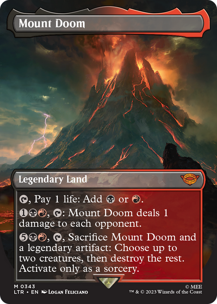 Mount Doom (Borderless Alternate Art) [The Lord of the Rings: Tales of Middle-Earth]