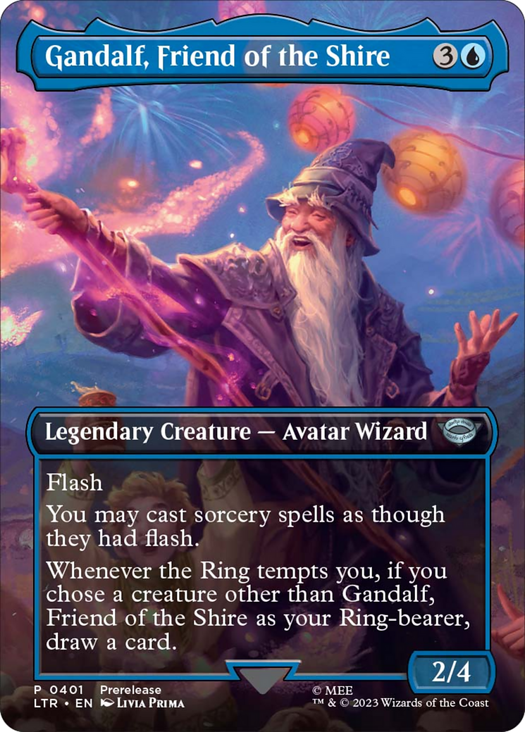 Gandalf, Friend of the Shire (Borderless Alternate Art) [The Lord of the Rings: Tales of Middle-Earth]